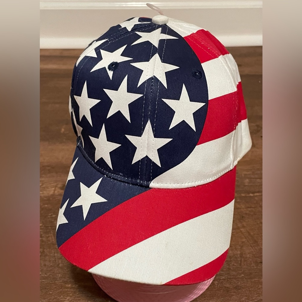 American flag United States USA patriot cap hat new red white blue